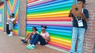 Students sketching during AIA DC Walking Tour at AIA24