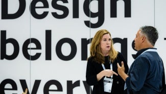 AIA members networking at conference on architecture and design