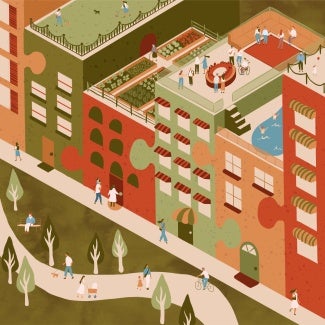 Cooperative housing illustration