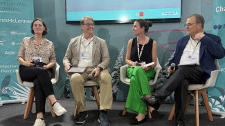 Speakers on stage at COP30