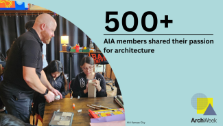 Over 500 AIA members participated in K-12 outreach during ArchWeek25.