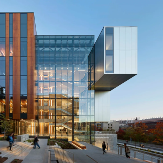 Building with glass exterior